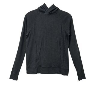 Lululemon More Than Modal Hoodie Womens 4 Black Soft Activewear Lounge Pullover